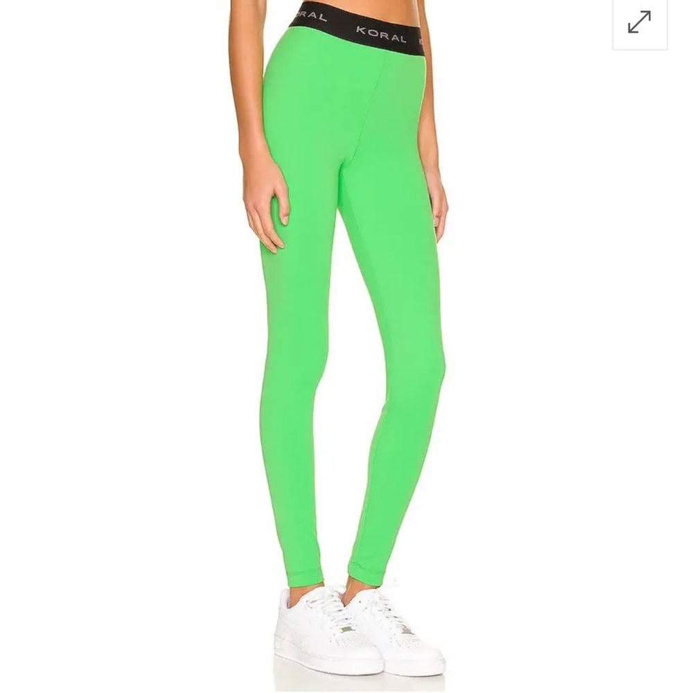 NWT Koral blackout high rise leggings green size medium